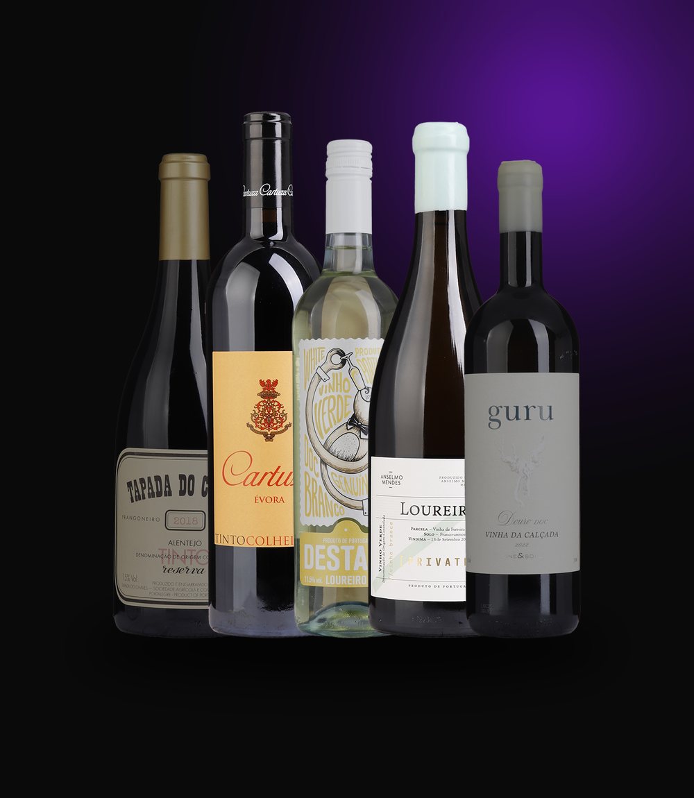 Selecção de garrafas de vinho do catálogo da Granvine